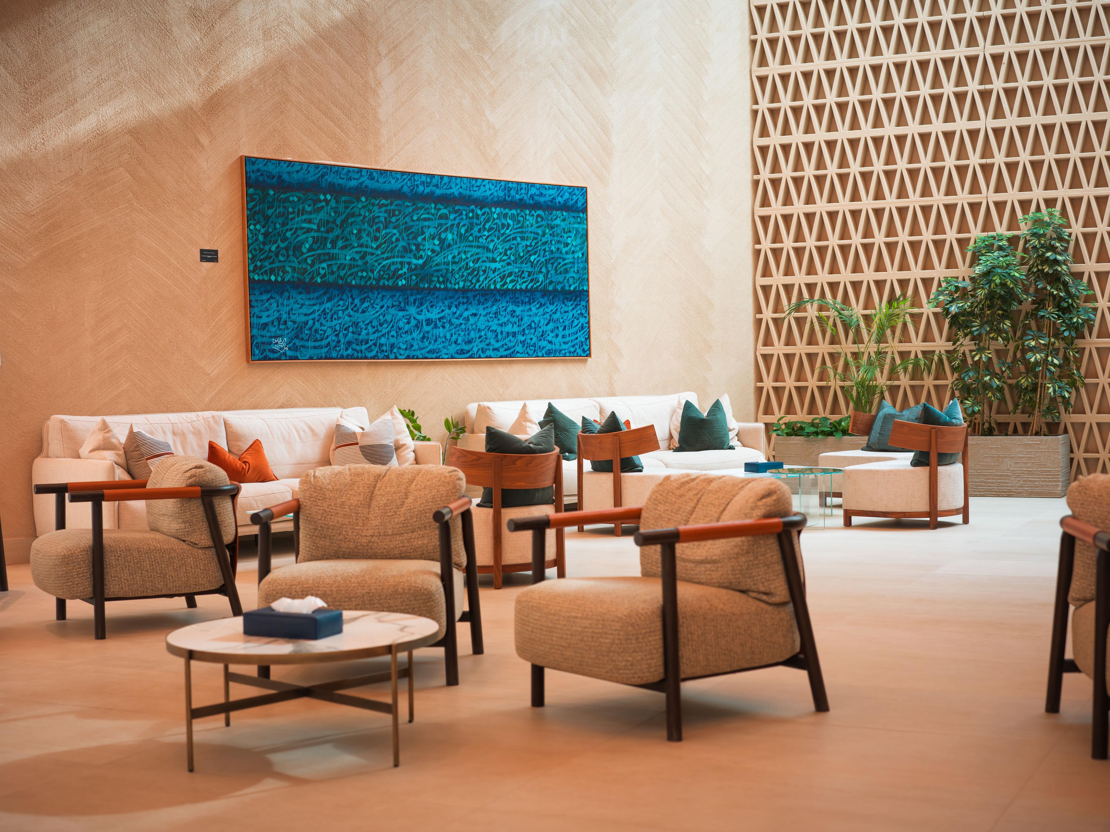 Modern residential area with lush greenery